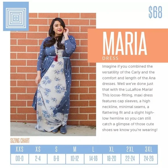 LulaRoe Maria Maxi Dress Tye Dye - Picture 4 of 4